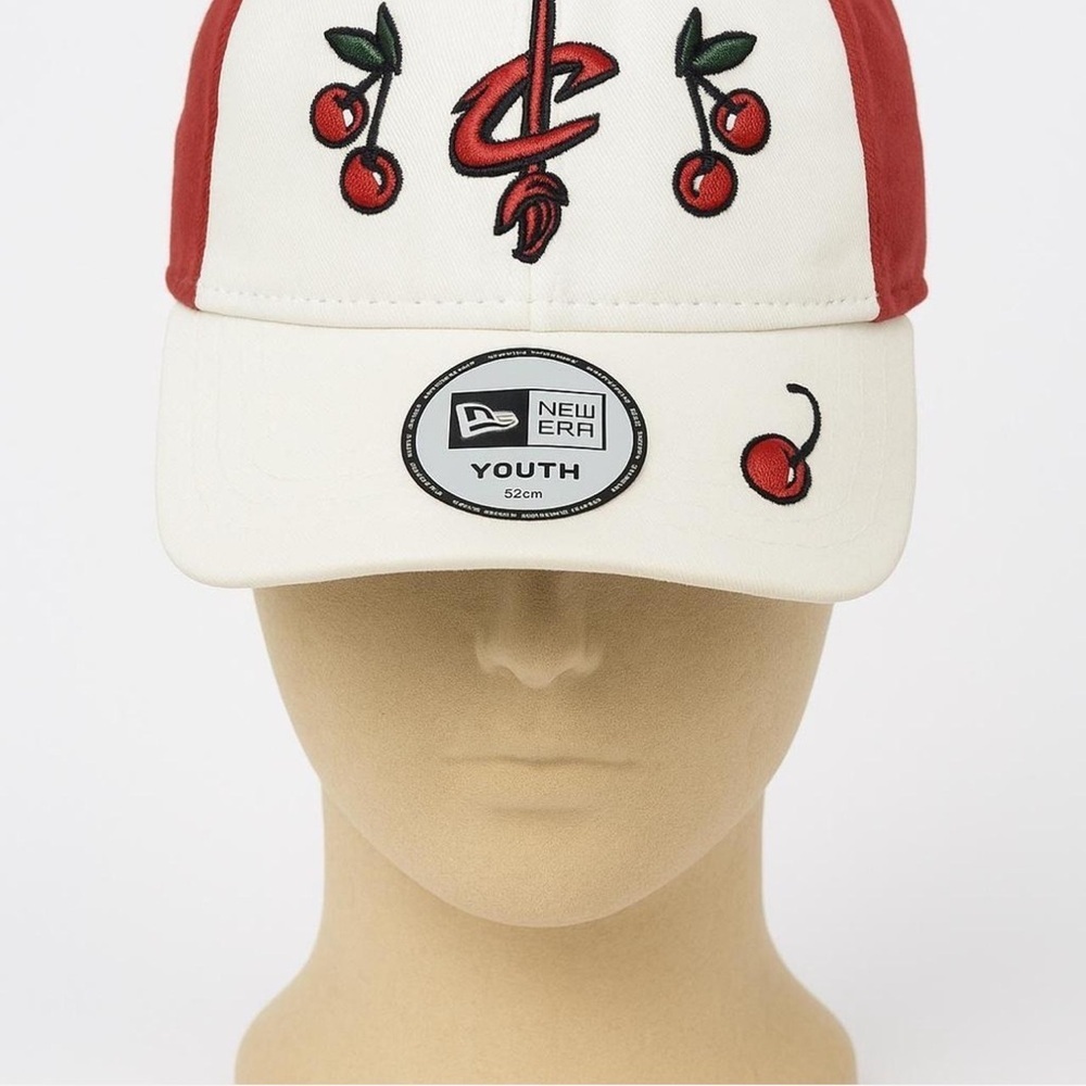 New Era Youth Red and White Cherry Cavaliers Cap
